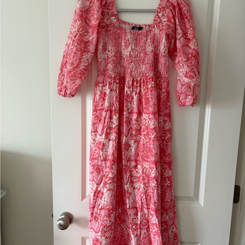 Madison Mathews Smocked Maxi Sundress